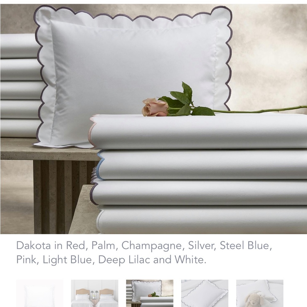 MATOUK DAKOTA SCALLOPED SHAM x2